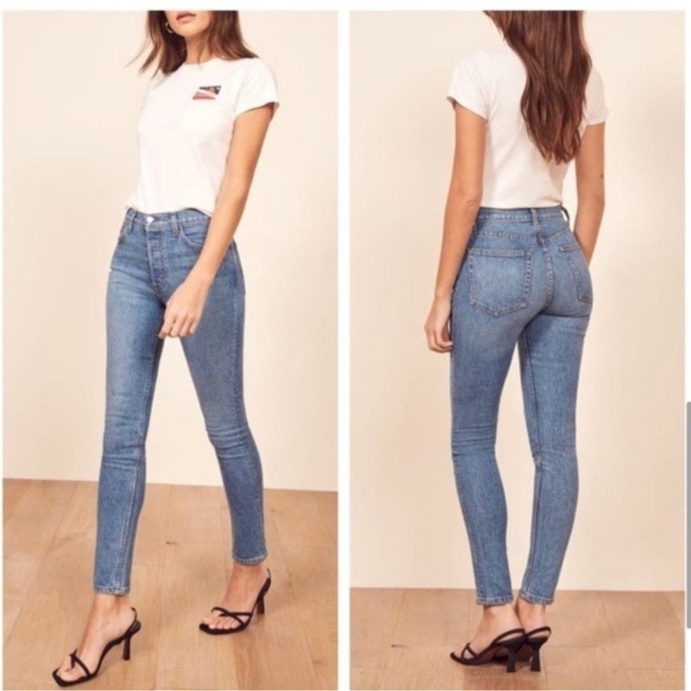 Reformation Jeans Serena High Skinny Jeans in Kasai Wash Sz 27 - Picture 1 of 8